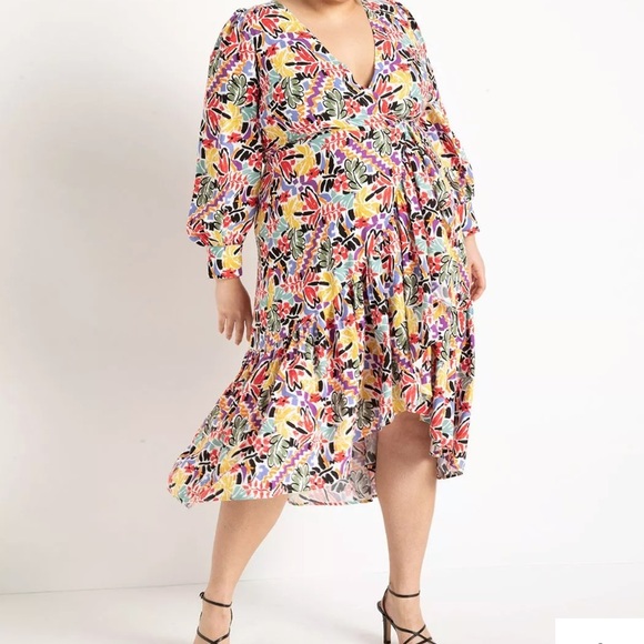 Eloquii Dresses & Skirts - Ruffle Puff Sleeve Dress